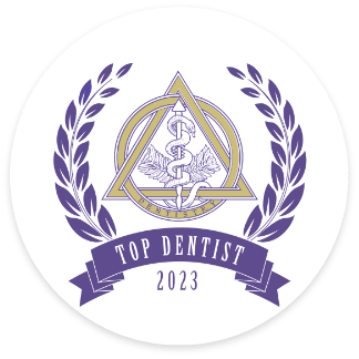 Top Dentist 2023 stamp