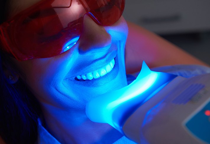 woman receiving Zoom! teeth whitening