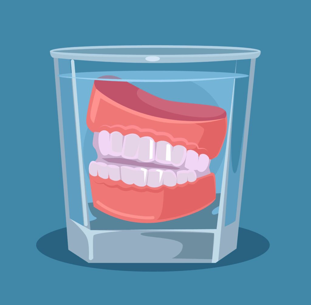 Illustration of dentures